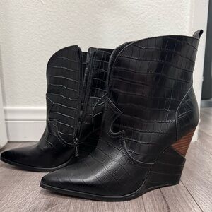 Jessica Simpson Cowboy Cowgirl Boots Black size 7.5